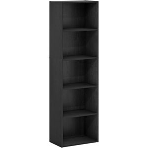 Étagère à 5 cubes en bois avec étagère ouverte 9,4x15,8x52 pouces en MDF Blackwood pour salon, chambre à coucher, bureau à domicile - Product Image 4