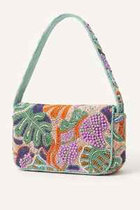 Sac à bandoulière de luxe fait main perlé pour femme, pochette de soirée élégante brodée florale colorée - Product Image 3