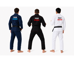 Kimono de Jiu-Jitsu Personnalisé en Coton Perlé 100% Respirant pour Hommes avec Logo Brodé – Vente en Gros OEM - Product Image 3