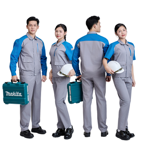 Uniforme de nuevo estilo superventas, camisa de trabajo de lavado de coches para trabajadores mecánicos, conjunto de ropa de trabajo transpirable de bosque/gas de aceite - Product Image 6