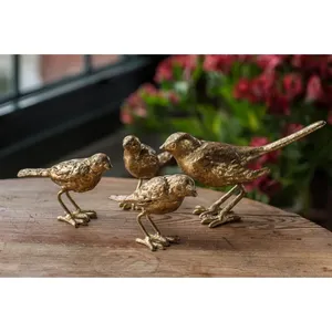 Handmade Brass Bird Sculpture <b>Figure</b> Traditional Animal Decor for Tabletop Living Room Display - Product Image 5