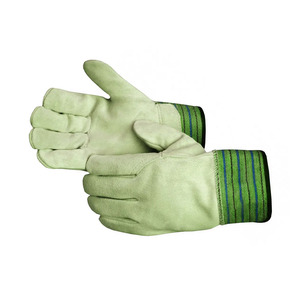 Gants de travail en cuir de vachette de qualité supérieure, résistants à l'abrasion, gants de travail canadiens robustes, gants de jardinage pour usage domestique - Product Image 3