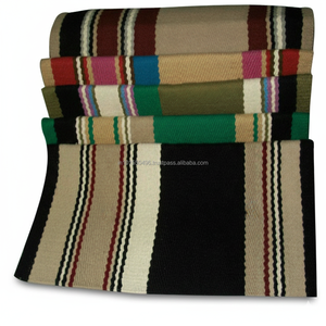 Couverture de selle faite à la main 100% laine de Nouvelle-Zélande 34 X 36 couverture de selle western personnalisée motif rayé couvertures et coussinets de selle - Product Image 1