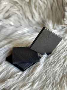 Juego de Posavasos Cuadrados de Pizarra Negra Hechos a Mano, Vajilla de Piedra Natural, Decoración para el Hogar - Product Image 3