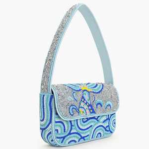 Sac fourre-tout léger et durable pour femme, fait main, orné de perles florales, personnalisable, idéal pour l'été, la plage et les fêtes - Product Image 1