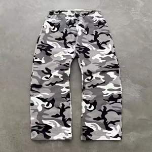Ensemble survêtement camouflage oversize pour hommes : pantalon cargo et sweat à capuche amples style streetwear - Product Image 3