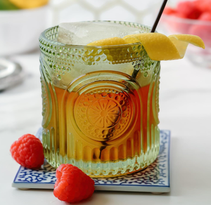 Vasos Retro Verdes con Diseño Floral, Cristalería Vintage con Cuentas, Copas Texturizadas para Agua y Cócteles, Regalo Festivo - Product Image 6