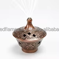 Custom OEM Handcrafted Metal <b>Incense</b> <b>Burner</b> Antique Copper Resin Censer Charcoal <b>Cone</b> Holder Home Fragrance Bulk Supplier - Product Image 4