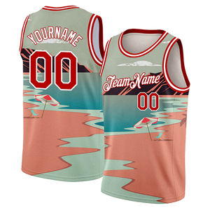 Venta al por Mayor, Nuevo Diseño, Personaliza tu Propio Logotipo Bordado, Jersey de Baloncesto, Sublimación Personalizada, Traje de Baloncesto Transpirable para Hombre - Product Image 2