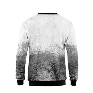 เสื้อสเวตเชิ้ตผู้ชาย คอกลม ทรงปกติ พิมพ์ลายถัก ทอแบบนิตติ้ง สวมใส่สบายๆ สำหรับฤดูใบไม้ร่วง สีดำขาว ลายพิมพ์ด้านหลัง มีโลโก้ - Product Image 1