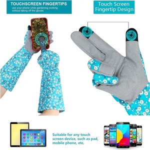 Guantes Largos de Cuero Ecológico Transpirable Personalizados, Resistentes a Espinas, Compatibles con Pantalla Táctil, para Jardinería y Poda, para las Cuatro Estaciones - Product Image 2