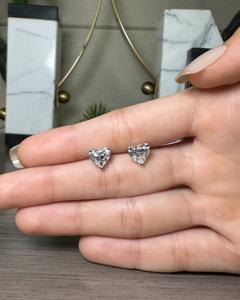 Pendientes de Diamante Solitario Corte Corazón Eterno Cultivado en Laboratorio, Oro de 18K, Joyería Fina de Lujo, Proveedor Mayorista - Product Image 6