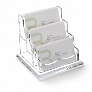 Porte-cartes en acrylique transparent personnalisé, support d'affichage pour cartes de visite, porte-cartes de visite transparent pour bureau et réception - Product Image 2
