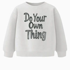 Sudadera de felpa francesa de alta calidad para niños, básica en blanco, lisa, suave, manga larga, estilo informal, niños pequeños, venta al por mayor - Product Image 5