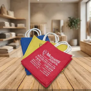 High Demand <b>Jute</b> <b>Bag</b> 16x14x5 Inch Large Reusable <b>Shopping</b> Tote <b>Bag</b> Eco Friendly Carry <b>Bag</b> for Grocery Retail and Daily Use - Product Image 4