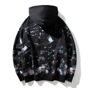 Sweats à capuche imprimés pour hommes, style décontracté, streetwear tendance, tenue de tous les jours, look urbain branché, collection hiver - Product Image 2