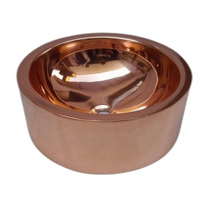 Lavabo Ovalado de Cobre de Lujo para Baño, Lavabo de Metal Tallado Antiguo - Product Image 2