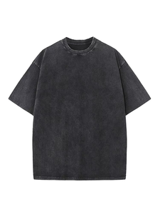 เสื้อยืดคอกลมแขนสั้นทรงโอเวอร์ไซส์สำหรับผู้ชาย ผ้าโพลีเอสเตอร์/คอตตอน สไตล์ลำลอง ไซส์พลัส ขายส่ง เป็นมิตรกับสิ่งแวดล้อม ผ้าไม่ยับ - Product Image 2