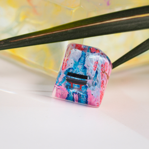 Teclas Místicas de Anime, Teclas Artesanales Personalizadas, Teclas Anime Lindas, Teclas Verdes, Juego de Teclas, Teclas de Resina - Product Image 5