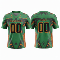 Maillot de football américain personnalisé pour adultes, respirant, à manches courtes, t-shirt de sport, uniforme d'équipe personnalisé, 100% polyester
