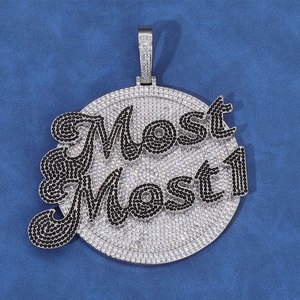 Collier Pendentif Homme en Argent 925 avec Diamant Moissanite, Style Hip Hop Iced Out Ghost Music, Léger, Bijou de Luxe Streetwear, Idéal Cadeau - Product Image 1