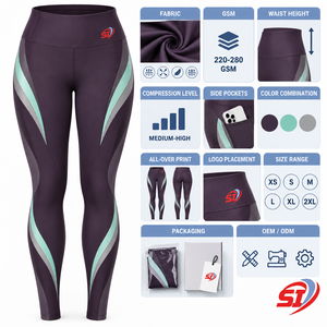 Leggings de Compresión Personalizados para Hombre, Cintura Alta Elástica, Estiramiento en 4 Direcciones, Anti-UV, Secado Rápido, Resistentes al Agua, Transpirables, para Gimnasio - Product Image 5