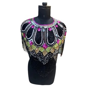 Capa con Flecos Florales Bordados con Lentejuelas y Cuentas, la Más Vendida, para Mujer, Ideal para Bodas, Disponible a un Precio Razonable - Product Image 4