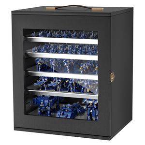 Miniatures Storage <b>Case</b> with 5 Tray 11 Slots Clear Wooden <b>Display</b> Holder <b>for</b> 1:1000 1:1500 Scale <b>Models</b> - Product Image 1