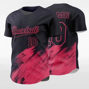 เสื้อเบสบอลแบบซับลิเมชั่นสั่งทำพิเศษ แขนสั้น ยูนิเซ็กซ์ โพลีเอสเตอร์ ระบายเหงื่อได้ดี ทรงปกติ ใส่ได้ทุกฤดู พิมพ์ลายไล่สี - Product Image 2