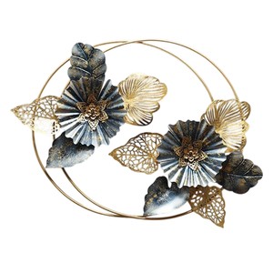 Handmade 3D Geometric Round Metal <b>Wall</b> <b>Decor</b> Textured Hammered Gold Iron <b>Wall</b> Sculpture Modern Luxury Home Gallery Art Ornament - Product Image 2