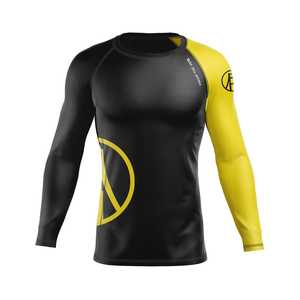 Rashguard OEM ODM Rashguard pour hommes, imprimé par sublimation, en spandex, Rashguard BJJ, Rashguard de gym, Rashguard de surf, Rashguard de plongée, Chemises de compression MMA - Product Image 5
