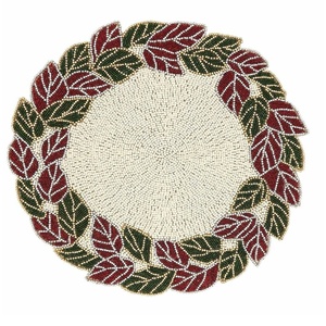 Floral Pattern Glass Beaded Table Mat Dinner Table Glass Beads Table Mat Beaded <b>Charger</b> Place Mats for Home Wedding Party Decor - Product Image 6