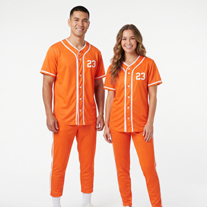 Uniforme de Béisbol de Fabricación Propia, Conjunto de Camiseta de Manga Corta y Pantalones con Número 23, Uniforme Deportivo Unisex con Botones - Product Image 1
