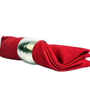 Bagues rondes en argent, 4 pièces, faites à la main, pour mariages et dîners, porte-serviettes - Product Image 1