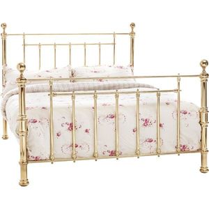 Heritage Style Brass <b>Bed</b> Frame With Ornamental Design For <b>Vintage</b> Theme Bedroom Decor - Product Image 2