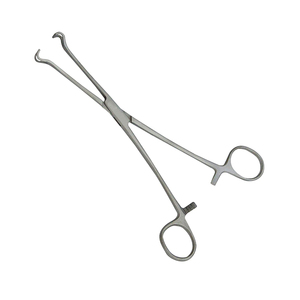 Pinzas Allis para tejido, 15 cm, de acero quirúrgico veterinario, 4x5 dientes, 6 pulgadas, pinzas quirúrgicas, precio económico - Product Image 2