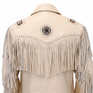 2026 Genuine Leather Western <b>Jackets</b> Best Design High Quality <b>Light</b> Weight Customized Logo Cowgirl Leather <b>Jacket</b> on Sale - Product Image 4