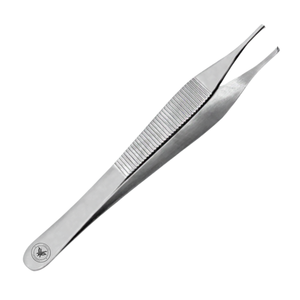 Pinzas de microcirugía Adson de 4.75 pulgadas, 12 dientes, punta fina, rectas, de acero inoxidable, manuales, autoclavables, reutilizables, para cirugía plástica - Product Image 2