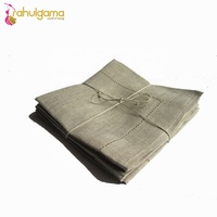 Vente en gros de serviettes de table en lin personnalisées avec broderie florale Serviette de table de haute qualité à bordure festonnée pour la maison et l'hôtel