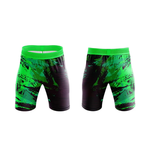 Tenue de football 7v7 Green Splash, maillot sans manches à capuche, short assorti, graphisme sublimé, kit d'équipe personnalisé - Product Image 5
