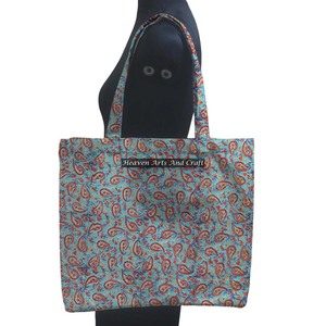 Sacs fourre-tout imprimés bloc à main carré en coton imprimé bloc à main sac en coton imprimé bloc à main indien - Product Image 1