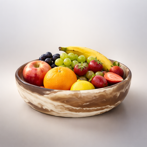 Bol de service en résine artisanale de luxe, design marbre, bol à fruits en résine époxy, bol décoratif pour la cuisine et la table à manger, Craftera Exports - Product Image 1