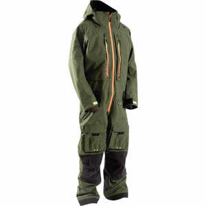 Mono de Esquí Impermeable Verde para Hombre, con Capucha, Cierre de Cremallera, Aislamiento Sintético, Material Gore-Tex, para Adultos - Product Image 1
