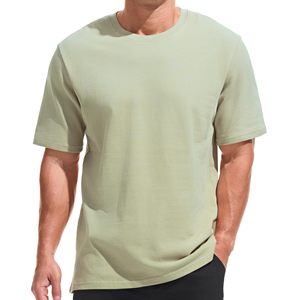 เสื้อยืดผู้ชายแบบเรียบ ผ้าคอตตอนผสม 100% คอกลม ใส่สบายสำหรับฤดูร้อน ทรงแอธเลติก แขนสั้น สีพื้น เหมาะสำหรับใส่ลำลอง ออกกำลังกาย วิ่ง - Product Image 1