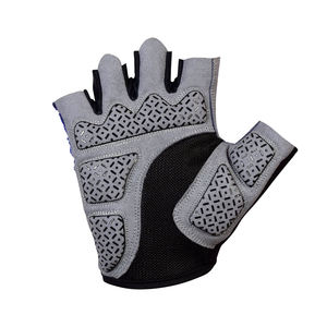 Gants de fitness demi-doigts pour la musculation, respirants, antidérapants, anti-humidité, unisexe, bleu-gris, en maille polyester - Product Image 5