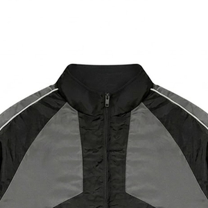 Wholesales Custom Logo Grey Black High Quality Men's Nylon <b>Wind</b> <b>Breaker</b> Trousers Sets For Summer Wear Men Set Streetwear Jackets - Product Image 6