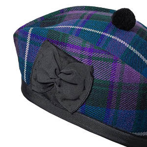 Gorro Escocés Tradicional Glengarry 100% Lana Pura, Orgullo de Escocia, con Cinta Negra - Product Image 3