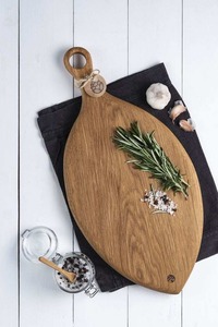 Tabla de Cortar de Madera Rectangular con Asa, Diseño de Vetas de Madera Natural, Tabla de Cocina, Paquete Individual - Product Image 2