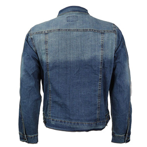 Veste en jean pour homme, col rabattu décontracté, délavée, effet effiloché, coupe classique, pour l'automne - Product Image 4