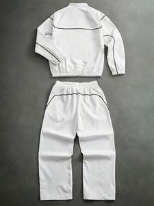 Conjunto Deportivo de Dos Piezas para Hombre, de Secado Rápido, Resistente al Agua, Transpirable, de Poliéster, para Otoño, Ropa Urbana, Sudadera con Capucha y Chaqueta - Product Image 3
